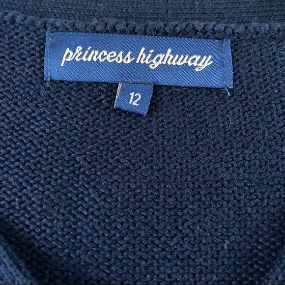 Princess Highway Cardigan - Navy with Embroidered Flowers - size 12 - Picture 8 of 9